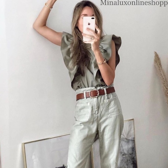 Zara sleeveless poplin blouse SOLD ON DIFF APP - Picture 5 of 7